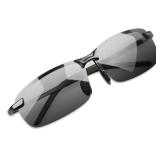 YIMI Polarized Photochromic Driving z87 Sunglasses For Men Day and Night safety glasses (Black Frame/Black Lens)