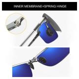 YIMI Polarized Photochromic Driving z87 Sunglasses For Men Day and Night safety glasses (Black Frame/Black Lens)