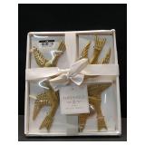 4pc Hammered Gold Metal Bird Ornaments Gold - Threshold designed with Studio McGee