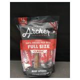 ARCHER 100% Grass-Fed Beef Sticks, CLASSIC, Full Size 1oz (16Pack)(Total 16oz) (Pack of 1) Retail- $30