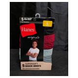 Hanes Originals Supersoft Little & Big Kid Boys 5 Pack Boxer Briefs, Size L / 12-14, Retail $28
