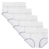 POKARLA Womens Cotton Underwear High Waist Full Coverage Briefs Soft Breathable Postpartum Panties Stretch Underpants Plus Size 4XL, 5 Pairs