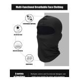 SATINIOR 9 Pcs Ski Mask for Men Full Face Cover UV Sun Protection Cooling Balaclava Neck Gaiter Clothing Scarf Bandana(Solid Colors), One Size Fits Most