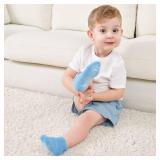 ZAPLES Baby Boys Non Slip Grip Ankle Socks with Anti Skid Soles for Infants Toddlers, Color-Blocked/Solid, 12-36 Months