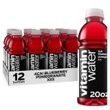 Vitaminwater Asai Blueberry Pomegranate Nutrient Enhanced Flavored Water Beverage, 20 fl oz Bottles, 12 Pack