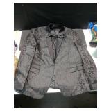 Mgnaie Men Black Suit Slim Fit 2 Piece Shawl Lapel Tuxedo for Prom Wedding Party Dress Suit Jacket & Pants Size- 3XL