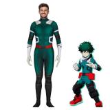 Xyjrnjvh My Hero Academia All Might Boku No Hero Academia Halloween Cosplay Costume Unisex Bodysuit (Adult-XXXL,Dark Green)