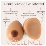 Vollence D Cup Silicone Breast Forms Bra Enhancer Inserts Concave Bra Pads - Suntan