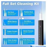 New Oral Cleaner Kit Plaque Remover Set/Stain Remover/Ultrasonic Tooth Cleaner Kit, Black