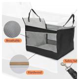 New Adorepaw Dog Car Seat- Waterproof and Breathable Mesh Seat Extender w/ Safety Belt, Comfortable and Safe Road Trip (L Size, Grey)