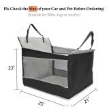 New Adorepaw Dog Car Seat- Waterproof and Breathable Mesh Seat Extender w/ Safety Belt, Comfortable and Safe Road Trip (L Size, Grey)