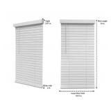 New Champion Cordless Blinds 2” Faux Wood Blinds 53”x72”, White