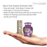 New Natures Peace Hummingbird Adult Urn for Human Ashes - A Lovely Sharing Tokens to Remember Your Loved One - Mini Urns for Human Ashes - Cremation Urns - Memorial for Funeral, Purple