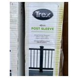 Trex Black 48-in POST SLEEVE Actual  External Dimensions 4.45-in x 4.45-in x 48-in
