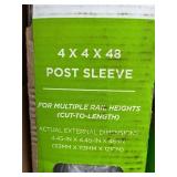 Trex Black 48-in POST SLEEVE Actual  External Dimensions 4.45-in x 4.45-in x 48-in