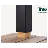 Trex Black 48-in POST SLEEVE Actual  External Dimensions 4.45-in x 4.45-in x 48-in