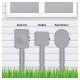 Wire-Trak 3/4" Flanged PVC Wire Guard - Stick Length: 5 Feet - Grey