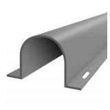 XL Wire-Trak 3/4" Flanged PVC Wire Guard - Stick Length: 8 Feet - Grey