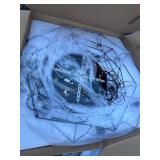 Modern hanging chandelier black 45” x 45”