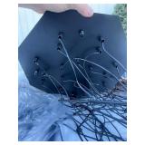 Modern hanging chandelier black 45” x 45”