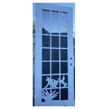 Metal Storm Door Unique Humming Bird Design Beautiful- White 3’ x 8’ - Professional Quality