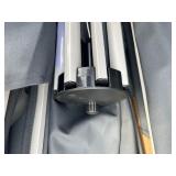 Purple Leaf11 x 11 Cantilever Umbrella Blue/grey -  W/ Matching Purple Leaf Stand Base *Retails $800*