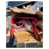 Pallet Fork Extensions, 6.5’ Length 4.5" Width, Heavy Duty Carbon Steel Fork Extensions for Forklifts, 1 Pair Forklift Extensions with Pins, Forklift Fork Attachments for Forklift Truck, Red *Retail