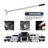 5085 Truck Steering Axle Hub Oil Seal Removal Tool Long Gasket Puller Remover Trailer - Black Head
