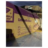 Purple Leaf11 x 11 Cantilever Umbrella Blue/grey -  W/ Matching Purple Leaf Stand Base *Retails $800*