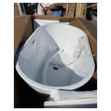 Swiss Madison Small Soaking Tub Acrylic - B815N1 - no Cracks or chips - Chrome Side Trim for Water