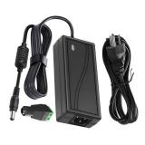 HAASHADA Power Supply, 12V Power Transformers, AC 100-240V to DC 12V 12A Power Supply LED Adapter, 144 Watt Max, for LED Strip Neon Rope String Lights, Computer Project, Recorder, TV Screen - Retail: 