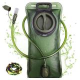 Hydration Bladder, 2L Water Bladder for Hiking Backpack, BPA-Free Leak Proof Water Reservoir Storage Bag, Hydration Pack Replacement for Camping Cycling Running, Military Green - Retail: $10