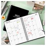 2025 Planner - Weekly and Monthly Planner for January - December 2025, 5.7\ x 8\in Daily Agenda Academic Calendar Planner,Perfect for Office, Home and School Supplies,Black