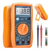 Anti-Burn with Double Fuses ACDC Current Digital Multimeter, Voltage Tester, Fast and Accurately Measures ACDC Voltage, Resistance, Diode, Continuity Ohm Volt Amp Test Meter, Automotive Battery Test -