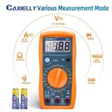 Anti-Burn with Double Fuses ACDC Current Digital Multimeter, Voltage Tester, Fast and Accurately Measures ACDC Voltage, Resistance, Diode, Continuity Ohm Volt Amp Test Meter, Automotive Battery Test -