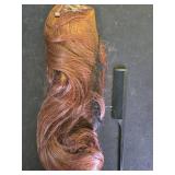 SARLA Invisible Wire Hair ExtensionsLong Wavy Curly Synthetic Hairpiece f with 3 Clips or Women Adjustable Transparent Headband 18 Inch Red Vino - Retail: $10