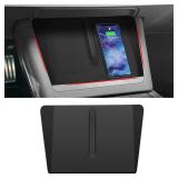 Jaronx Compatible with 2024 2023 2022 2021 Tesla Model XS Wireless Charging Silicone Mat, Anti-Slip Mat for Model SX PlaidLong Range Phone Charging Console, Wireless Charger Panel Protection Cover - R