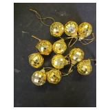 12 Pack Mini Disco Balls Decorations Different Sizes Mirror Ball with Hanging String Small Disco Ball Ornament for Disco Theme Party Cake Topper DJ Club Christmas Wedding Home Decor (Gold) - Retail: $