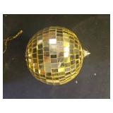 12 Pack Mini Disco Balls Decorations Different Sizes Mirror Ball with Hanging String Small Disco Ball Ornament for Disco Theme Party Cake Topper DJ Club Christmas Wedding Home Decor (Gold) - Retail: $