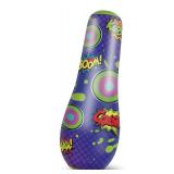 SINGLE Inflatable Bopper, 47 Inches Kids Punching Bag with Bounce-Back Action, Inflatable Punching Bag for Kids Presents - Retail: $30