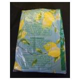 misaya Rectangle Vinyl Tablecloth, Fitted Table Cover, 100percent Waterproof, Elastic Edge, Flannel Backing, Plastic Table Cloth Fit 5 Foot Folding Tables for Picnic, Camping, Outdoor (Lemon, 30x60 in