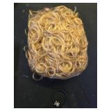 HOOJIH Curly Hair Bun, Elastic Drawstring Loose Wave Messy Bun 1PC Large Full Hair Bun Extension Hairpiece Short Synthetic Ponytail Extension for Women - Light Golden Blonde - Retail: $20