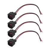 Yourkar 4 PCS Car Fuel Injector Connector, EV6 EV14 Fuel Injector Connectors with Wire, Pigtail Connector Plug Wire Compatible with Most Cars, Trucks, SUVs, Car Accessories - Retail: $7