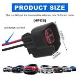 Yourkar 4 PCS Car Fuel Injector Connector, EV6 EV14 Fuel Injector Connectors with Wire, Pigtail Connector Plug Wire Compatible with Most Cars, Trucks, SUVs, Car Accessories - Retail: $7