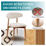 24 Pcs Chair Leg Floor Protectors Round, Silicone Felt Furniture Leg Pads Caps Covers for Hardwood Floors (Fit 816 to 1516) - Retail: $15