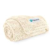 PetAmi Fluffy Waterproof Dog Blanket for Small Medium Dogs, Soft Warm Pet Sherpa Throw Pee Proof Couch Cover, Reversible Cat Puppy Bed Blanket Sofa Protector, Plush Washable Pad (Beige Cream, 29x40) -
