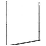 Hanging Closet Rod 31.89in, 6 Height Adjustable Closet Hanging Organizer, Heavy Duty Closet Extender Hanging Rod, Space Saving Clothes Hanging Bar Closet Poles for Hanging Clothes,Black - Retail: $17