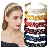 Yazon 6pcs Pigtail Headbands for Girls Women Plastic Teeth Hair Headbands Combing Hairbands Hair Accessories in Assorted Color - Retail: $9