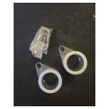 Flag Pole Rings, Aluminum Alloy Flagpole Rings 360° Rotating Anti Wrap Mounting Ring, Spinning Clips with Carabiner for 0.75-1.02 Inch Diameter- Pack of 2 (Matte Silver) - Retail: $9