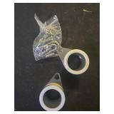 Flag Pole Rings, Aluminum Alloy Flagpole Rings 360° Rotating Anti Wrap Mounting Ring, Spinning Clips with Carabiner for 0.75-1.02 Inch Diameter- Pack of 2 (Matte Silver) - Retail: $9